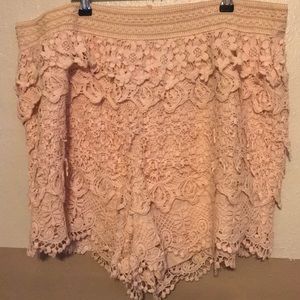Darling crocheted lace shorts